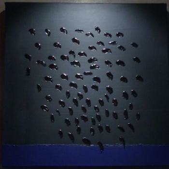 Pintura intitulada "vol de mouettes à l…" por Pierre Locci, Obras de arte originais, Acrílico