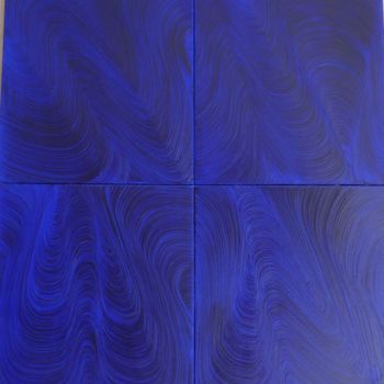 Картина под названием "bleu polyptyque bleu" - Pierre Locci, Подлинное произведение искусства, Акрил