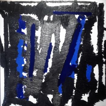 Painting titled "presque bleu" by Pierre Locci, Original Artwork, Acrylic