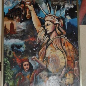 Peinture intitulée "liberty" par Sylvie Preudhomme, Œuvre d'art originale