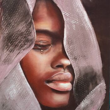 Pintura titulada "« Tristesse »" por Sylvie Robert, Obra de arte original, Oleo