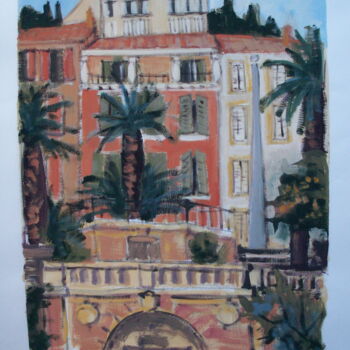 Painting titled "Hyères hier" by Sylvie Serre, Original Artwork, Acrylic