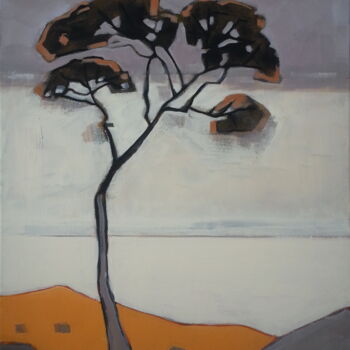 Ζωγραφική με τίτλο "Pin d'orange" από Sylvie Serre, Αυθεντικά έργα τέχνης, Ακρυλικό