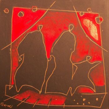 Malarstwo zatytułowany „vite, au cirque” autorstwa Sylvie Serre, Oryginalna praca, Akryl
