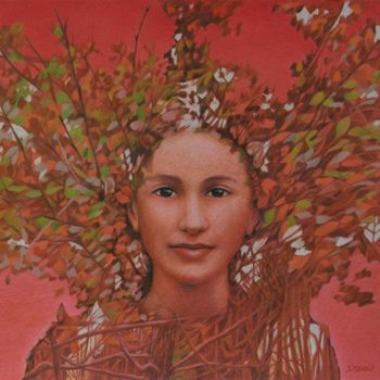 Dibujo titulada "La forêt" por Sylvie Talon, Obra de arte original, Lápiz