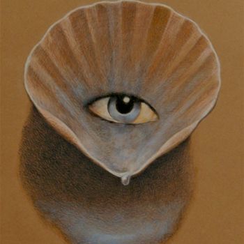 Рисунок под названием "Perl" - Sylvie Talon, Подлинное произведение искусства, Карандаш