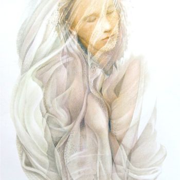 Drawing titled "Voilâges" by Sylvie Talon, Original Artwork, Pencil