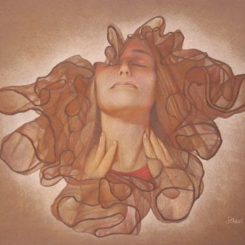 Dibujo titulada "Plongée" por Sylvie Talon, Obra de arte original, Lápiz