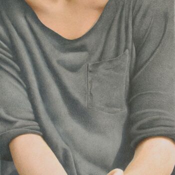 Рисунок под названием "Anthracite" - Sylvie Talon, Подлинное произведение искусства, Карандаш