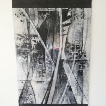 Malarstwo zatytułowany „Kakémono, Le saut d…” autorstwa Sylvie Tchitchek, Oryginalna praca, Akryl