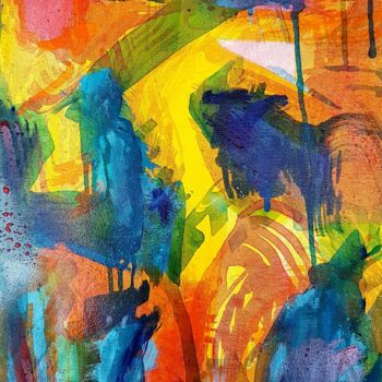 Pittura intitolato ""Fugace" n°7" da Sylvie Touzery, Opera d'arte originale, Acrilico