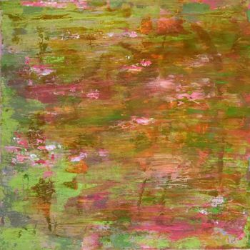 Painting titled "Giverny 1" by Lili Ks, Original Artwork, Acrylic Mounted on Wood Stretcher frame