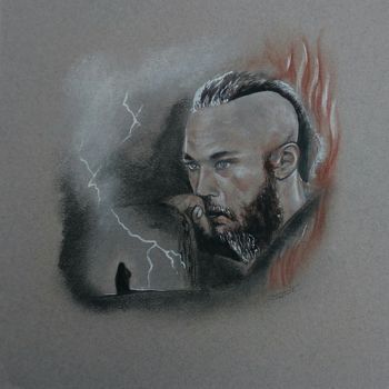 제목이 "Ragnar Lothbrok"인 그림 Sylvie, Le Chant Du Vent로, 원작, 분필