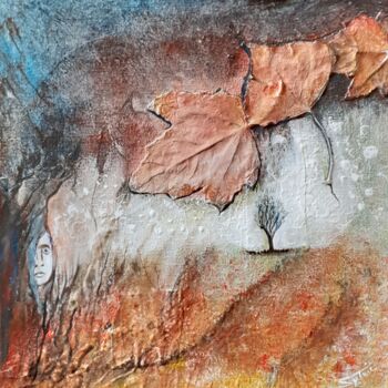 Collages titled "Instant admiratif" by Sylvie, Le Chant Du Vent, Original Artwork, Collages