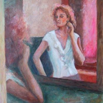 Peinture intitulée "le miroir" par Sylvie Beuzen, Œuvre d'art originale