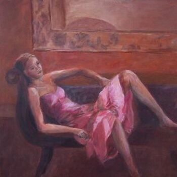 Painting titled "le sofa" by Sylvie Beuzen, Original Artwork