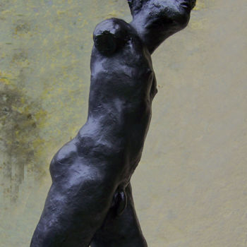 Sculpture titled "buste masculin" by Sylvie Breger (SylviABREGER), Original Artwork, Clay