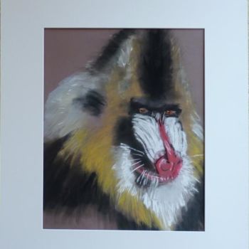 Painting titled "mandrill" by Sbx, Original Artwork