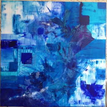 Painting titled "Bleu" by Sbx, Original Artwork