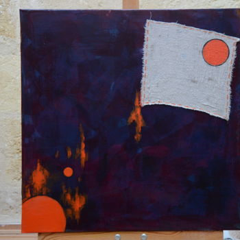 Pintura intitulada "cercles oranges" por Sbx, Obras de arte originais