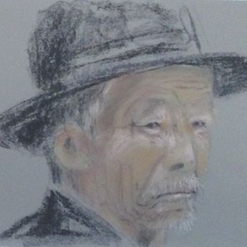 Peinture intitulée "le vieil homme au c…" par Sbx, Œuvre d'art originale