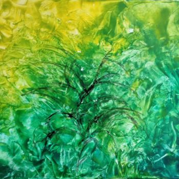 Painting titled "Cire verte" by Sbx, Original Artwork