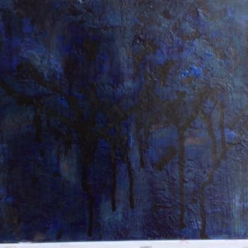 Malerei mit dem Titel "D un bleu d encre..…" von Sbx, Original-Kunstwerk