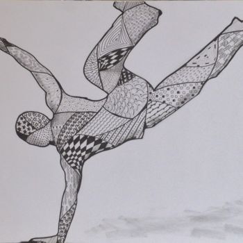 Disegno intitolato "Break dance" da Sbx, Opera d'arte originale