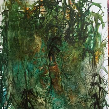 Peinture intitulée "Forêt pétrifiée" par Sbx, Œuvre d'art originale