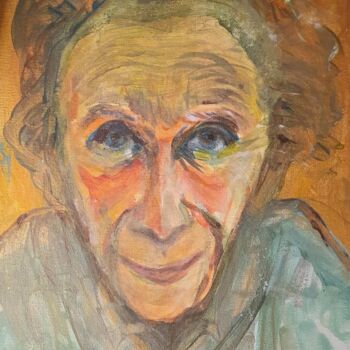 Peinture intitulée "Old woman" par Sylvie Cernesse, Œuvre d'art originale, Acrylique