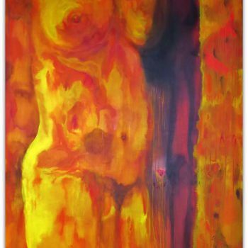 Painting titled "NUE" by Sylvie Del Gallo, Original Artwork