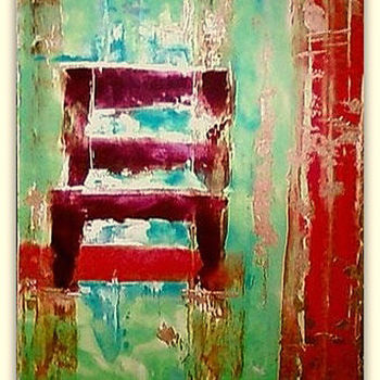 Painting titled "LA CHAISE" by Sylvie Del Gallo, Original Artwork