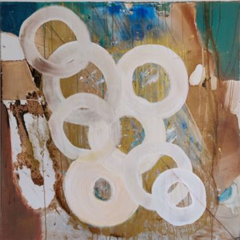 Картина под названием "Abstrait acrylique…" - Sylvie Dodin, Подлинное произведение искусства, Акрил