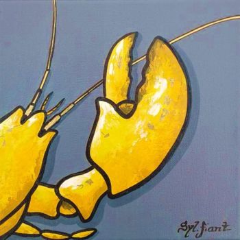 绘画 标题为“La pince jaune” 由Sylvie Fiant, 原创艺术品, 丙烯