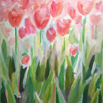Pintura titulada "ROSES" por Sylvie Galard, Obra de arte original, Acrílico