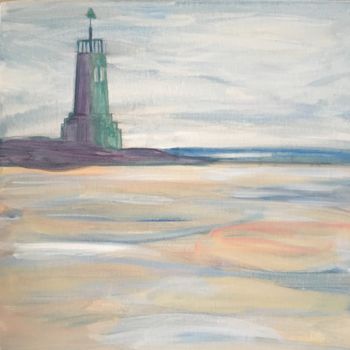 Schilderij getiteld "PHARE" door Sylvie Galard, Origineel Kunstwerk, Acryl