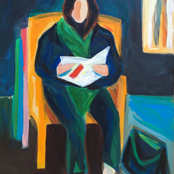 Картина под названием "MON JOURNAL" - Sylvie Galard, Подлинное произведение искусства, Акрил