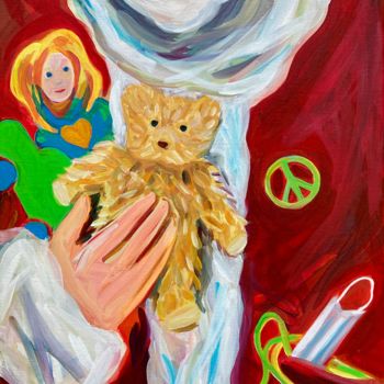 Painting titled "FATHER CH" by Sylvie Galard, Original Artwork, Acrylic