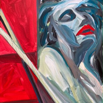 Pittura intitolato "RED RIALTO" da Sylvie Galard, Opera d'arte originale, Acrilico