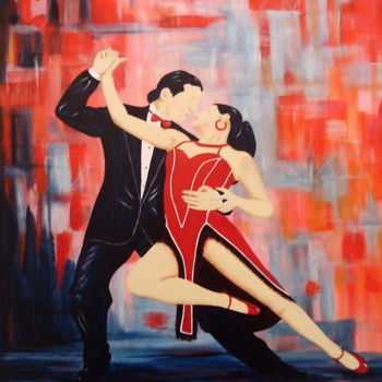 Pintura intitulada "Tango" por Sylvie Guével, Obras de arte originais