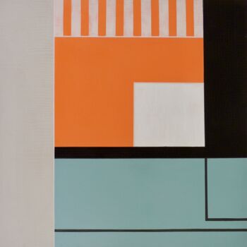 Malarstwo zatytułowany „Colourblock II” autorstwa Sylvie Hamou, Oryginalna praca, Akryl