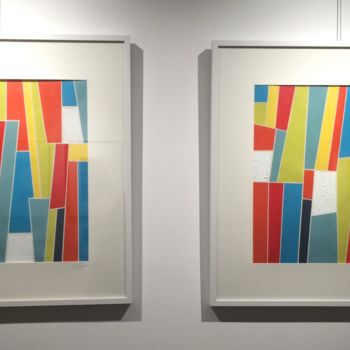 Malarstwo zatytułowany „Color fragments I &…” autorstwa Sylvie Hamou, Oryginalna praca, Akryl