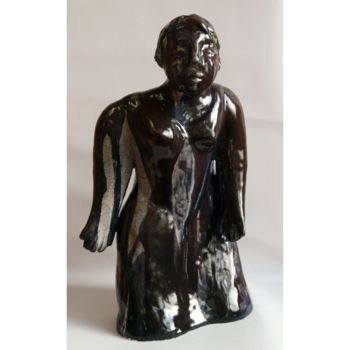 Sculpture titled "POURPRE" by Sylviehebrard, Original Artwork, Ceramics