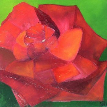 Pintura titulada "Rose" por Sylviehebrard, Obra de arte original