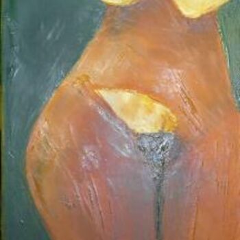 Painting titled "Féminin" by Sylviehebrard, Original Artwork, Oil