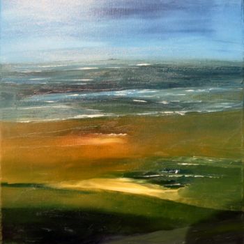 Painting titled "HORIZON" by Sylviehebrard, Original Artwork, Oil