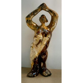 Sculpture titled "Victoire" by Sylviehebrard, Original Artwork, Ceramics