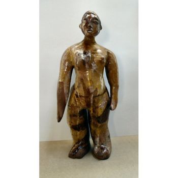 Sculpture titled "Force tranquille" by Sylviehebrard, Original Artwork, Ceramics