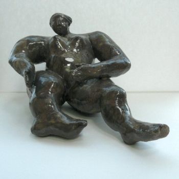 Skulptur mit dem Titel "Jazz" von Sylviehebrard, Original-Kunstwerk, Keramik