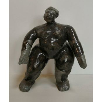 Скульптура под названием "PETITE DAME" - Sylviehebrard, Подлинное произведение искусства, Керамика